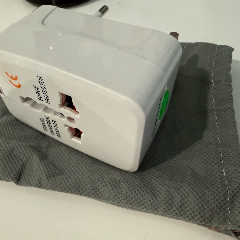 Universal White Surge Protector Adapter